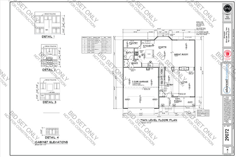 AHP Bid Set Cover Sheet